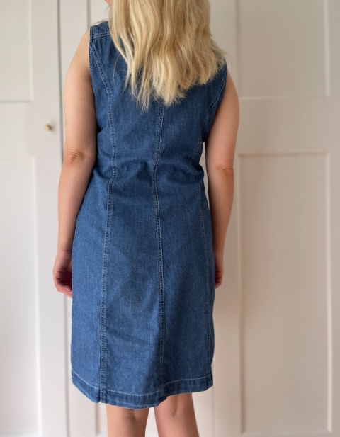 Jeansowa sukienka vintage L.O.G.G, 100% bawełna - M