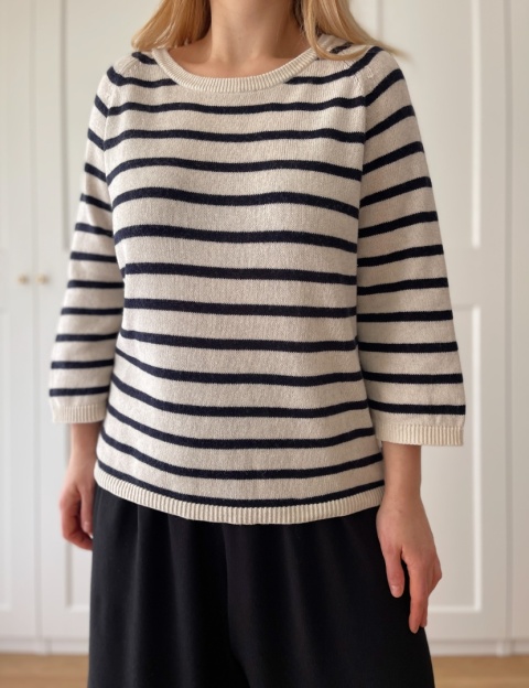 Sweter w paski PART TWO COPENHAGEN, bawełna i kaszmir - M/XL