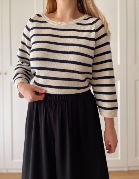 Sweter w paski PART TWO COPENHAGEN, bawełna i kaszmir - M/XL