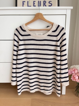 Sweter w paski PART TWO COPENHAGEN, bawełna i kaszmir - M/XL