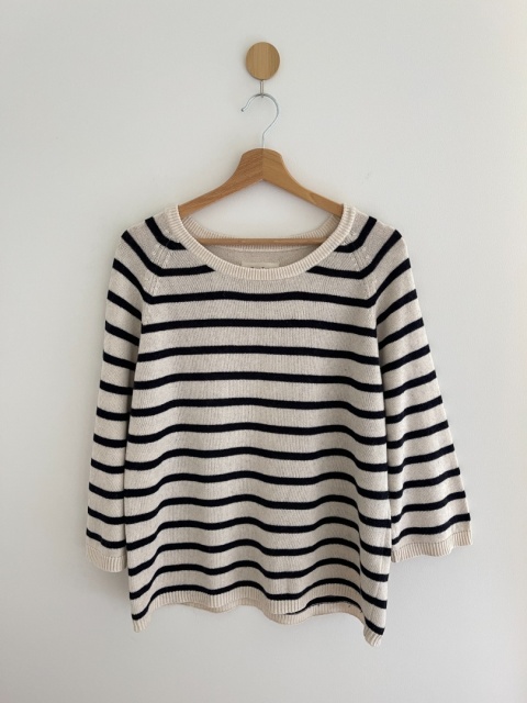 Sweter w paski PART TWO COPENHAGEN, bawełna i kaszmir - M/XL