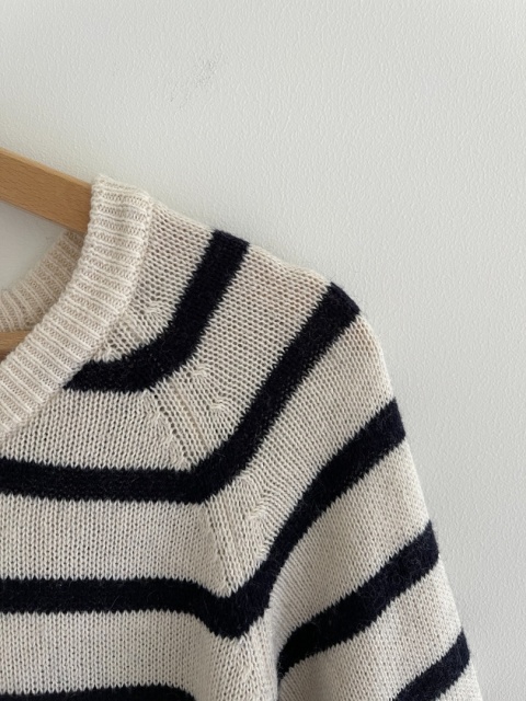 Sweter w paski PART TWO COPENHAGEN, bawełna i kaszmir - M/XL