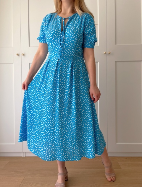 Sukienka w grochy, wiskoza - L/XL