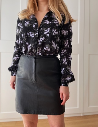 Spódnica ze skóry naturalnej - M