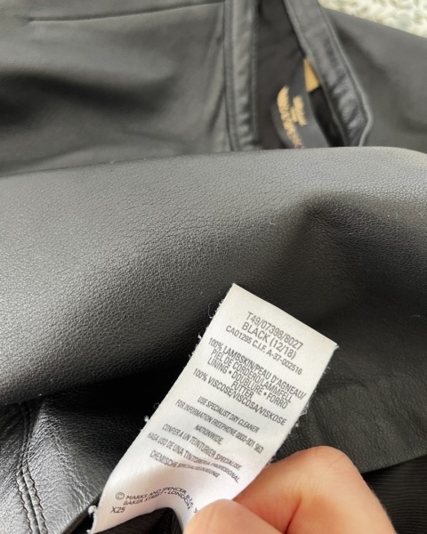 Spódnica ze skóry naturalnej - M