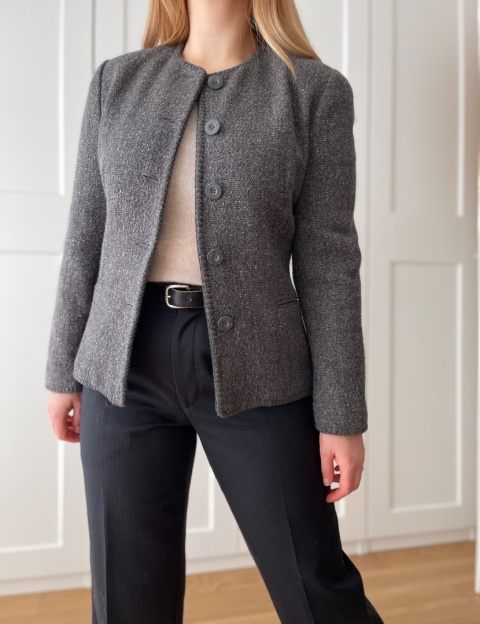 Marynarka VINTAGE, 81% wełna - S