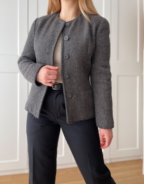 Marynarka VINTAGE, 81% wełna - S