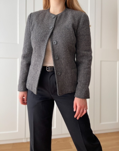 Marynarka VINTAGE, 81% wełna - S