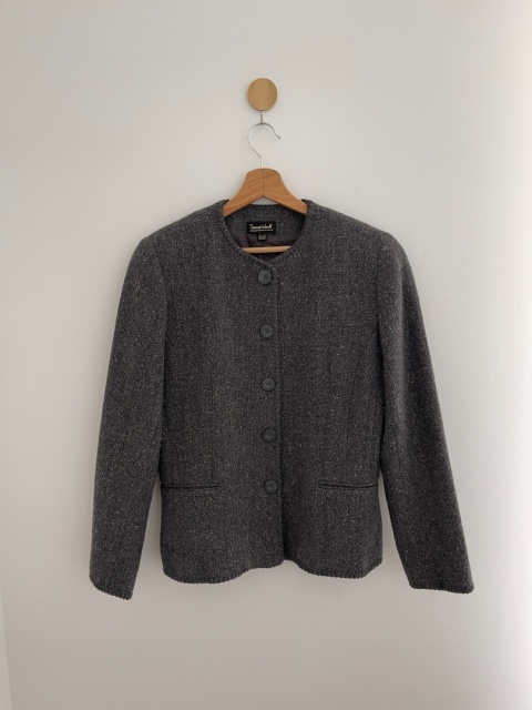 Marynarka VINTAGE, 81% wełna - S