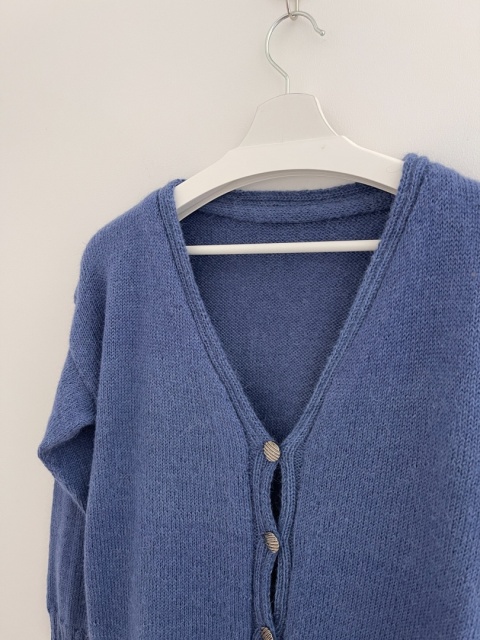 Kardigan HANDMADE, 100% wełna - M/L