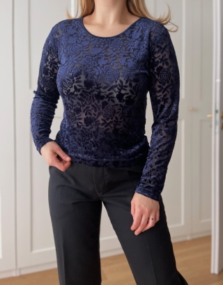 Bluzka mesh VINTAGE, 70% wiskoza - M/L