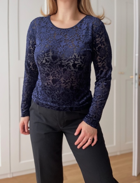 Bluzka mesh VINTAGE, 70% wiskoza - M/L