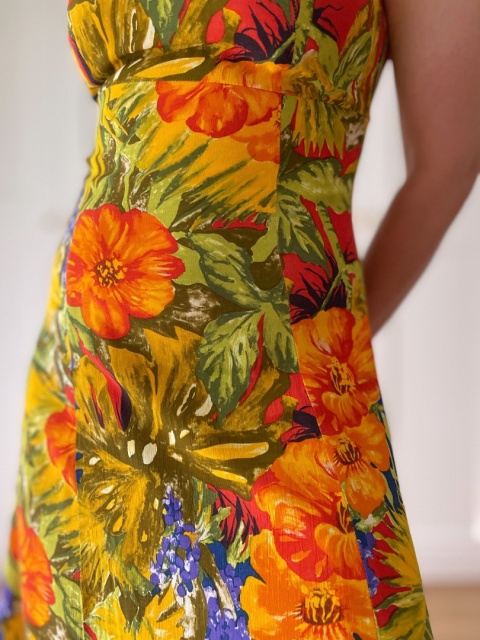 Sukienka vintage, wiskoza - M