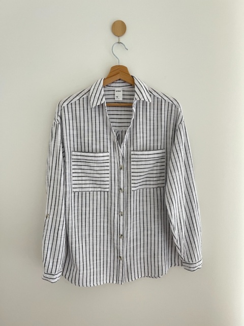 Koszula w paski, 100% bawełna - M/L