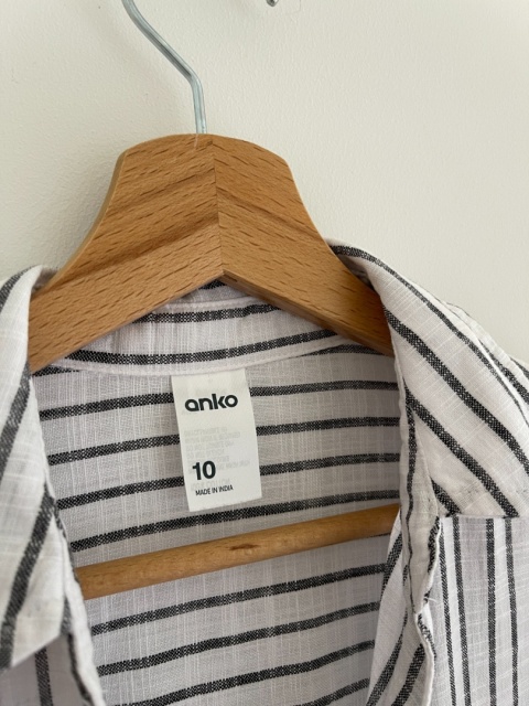 Koszula w paski, 100% bawełna - M/L