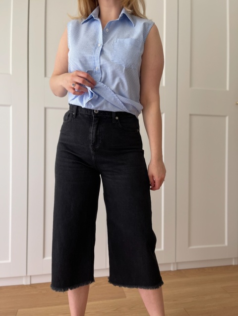 Grafitowe kuloty, 100% bawełna - S/M