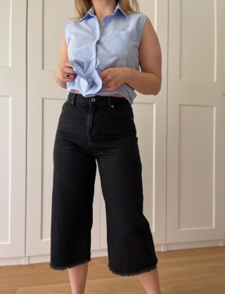 Grafitowe kuloty, 100% bawełna - S/M