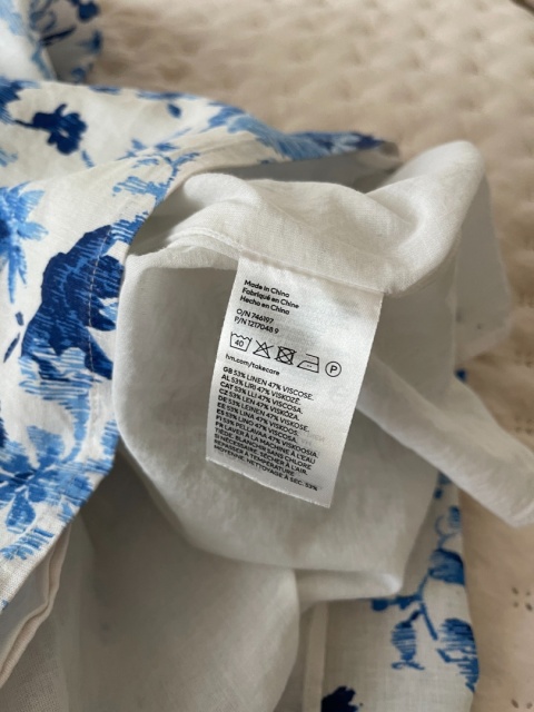 Sukienka H&M, len i wiskoza - XS/S