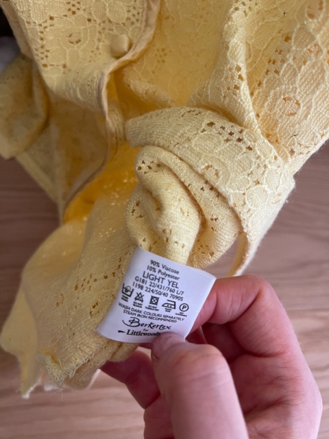 Ażurowa koszula, 90% wiskoza - M/XL