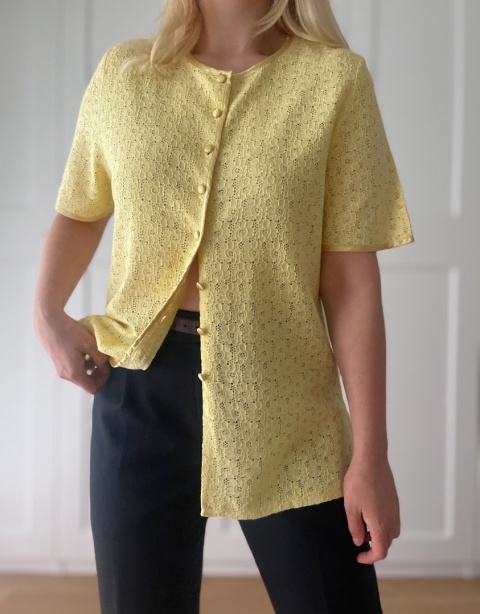 Ażurowa koszula, 90% wiskoza - M/XL