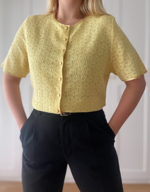 Ażurowa koszula, 90% wiskoza - M/XL