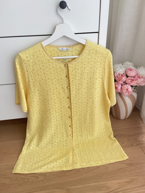 Ażurowa koszula, 90% wiskoza - M/XL