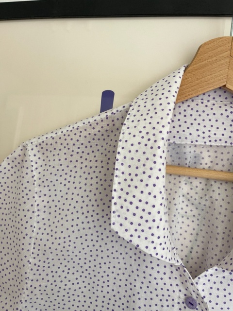 Koszula w kropki, 100% bawełna - M/L