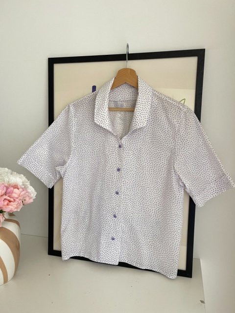 Koszula w kropki, 100% bawełna - M/L