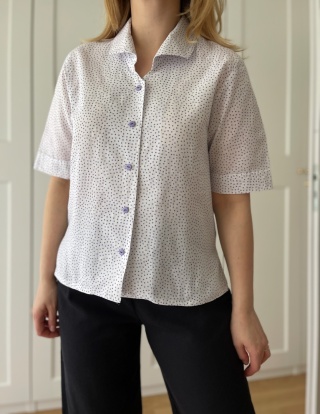 Koszula w kropki, 100% bawełna - M/L
