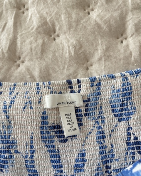 Sukienka H&M, len i wiskoza - XS/S