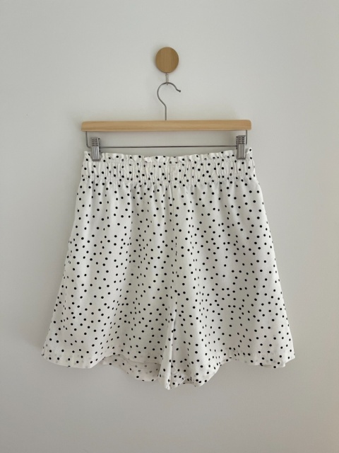 Spodenki w grochy, len i wiskoza - 3XL