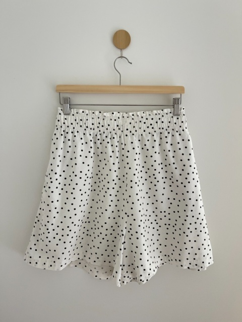 Spodenki w grochy, len i wiskoza - 3XL