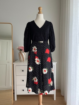 Spódnica VINTAGE, wiskoza - XL/3XL