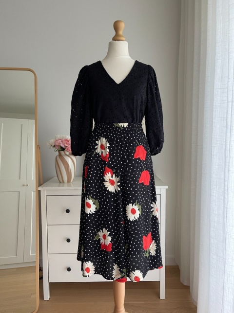 Spódnica VINTAGE, wiskoza - XL/3XL