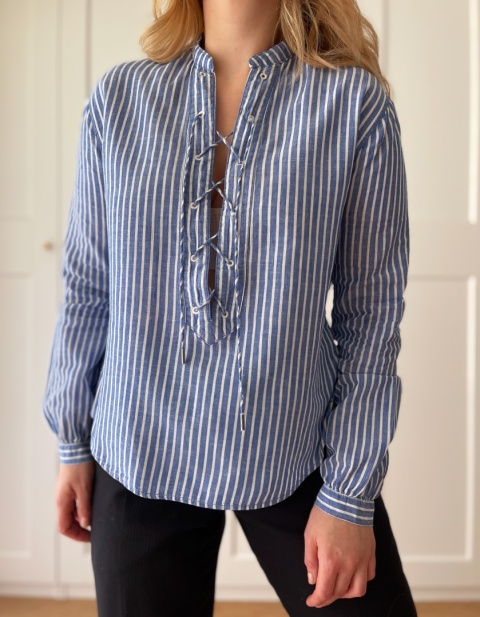 Koszula PEPE JEANS, len i bawełna - M