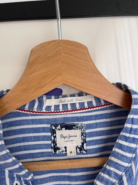 Koszula PEPE JEANS, len i bawełna - M