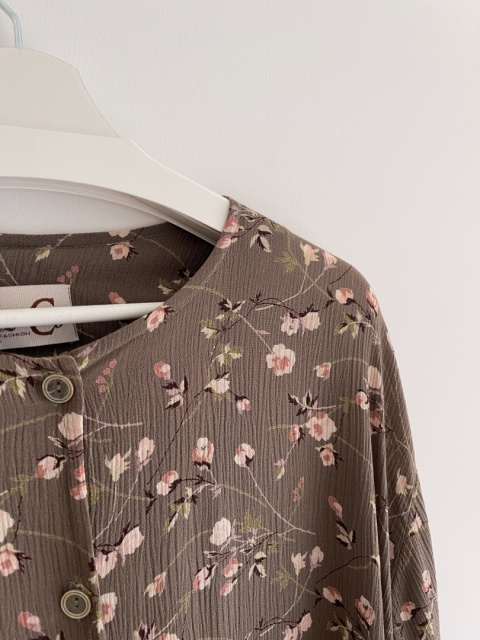 Dłuzsza koszula vintage, wiskoza - XL/3XL