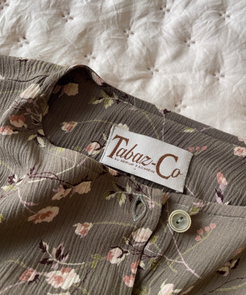 Dłuzsza koszula vintage, wiskoza - XL/3XL