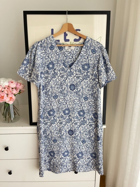 Sukienka NEXT x MORRIS & CO, wiskoza i len - M/L