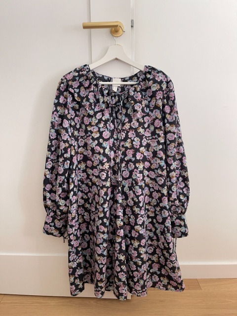 Sukienka w łączkę, 100% bawełna - M/L