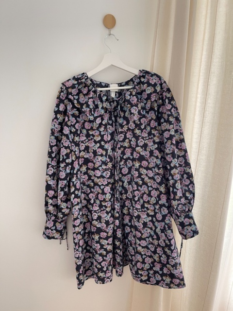 Sukienka w łączkę, 100% bawełna - M/L