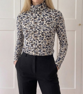Elastyczny golf longsleeve M&S, bawełna - S