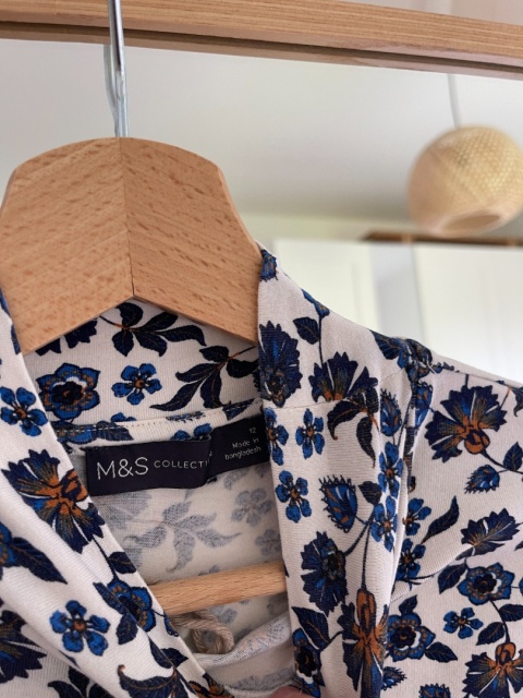 Elastyczny golf longsleeve M&S, bawełna - S