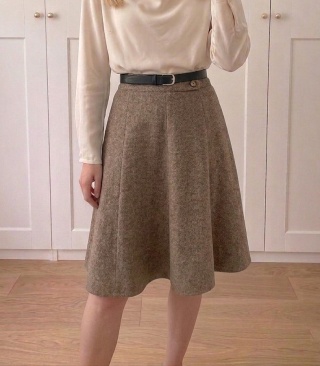 Spódnica vintage, 100% wełna, XS