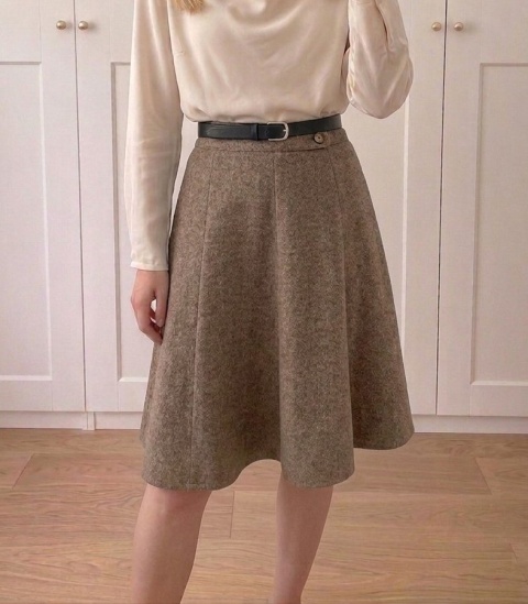 Spódnica vintage, 100% wełna, XS