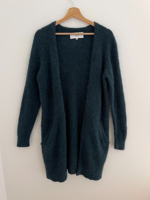 Kardigan DONNA, moher i wełna blend - XS/S