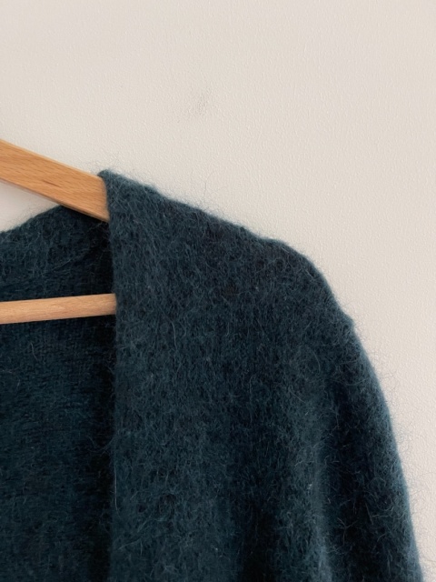 Kardigan DONNA, moher i wełna blend - XS/S