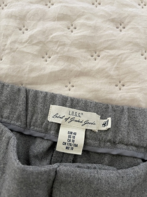 Szare cygaretki L.O.G.G, 54% wełna - M/L