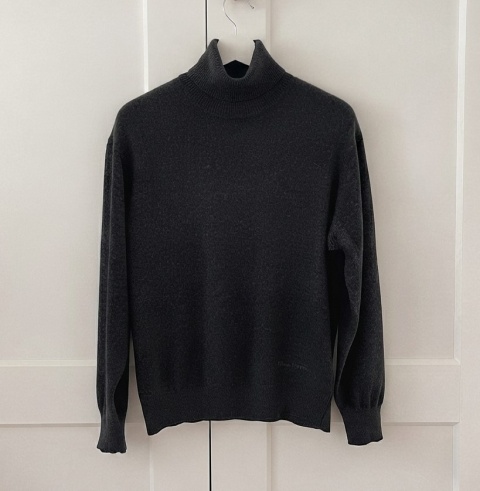 Grafitowy golf PIERRE CARDIN, 60% wełna - L/XXL