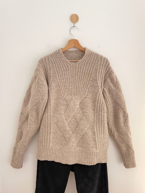 Gruby sweter 2ndDay 80% wełna merino, M/XL